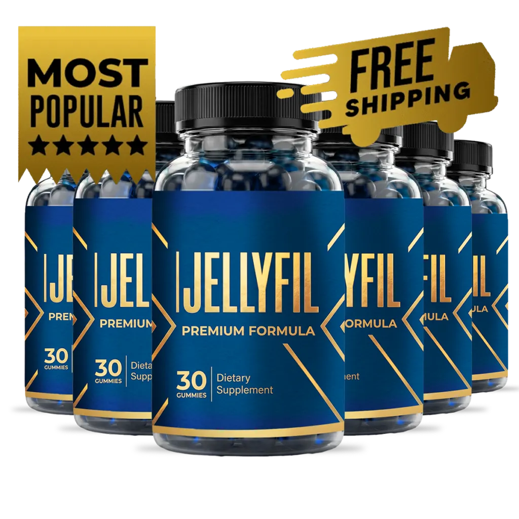 Six bottles of JellyFil male enhancement gummies for a 180-day supply at $49 per bottle, marked as the most popular best value option with $780 savings.